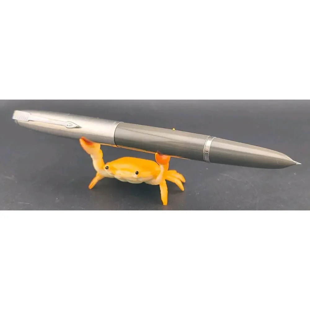 Vintage Parker Super 21 Gray Fountain Pen Set with Case